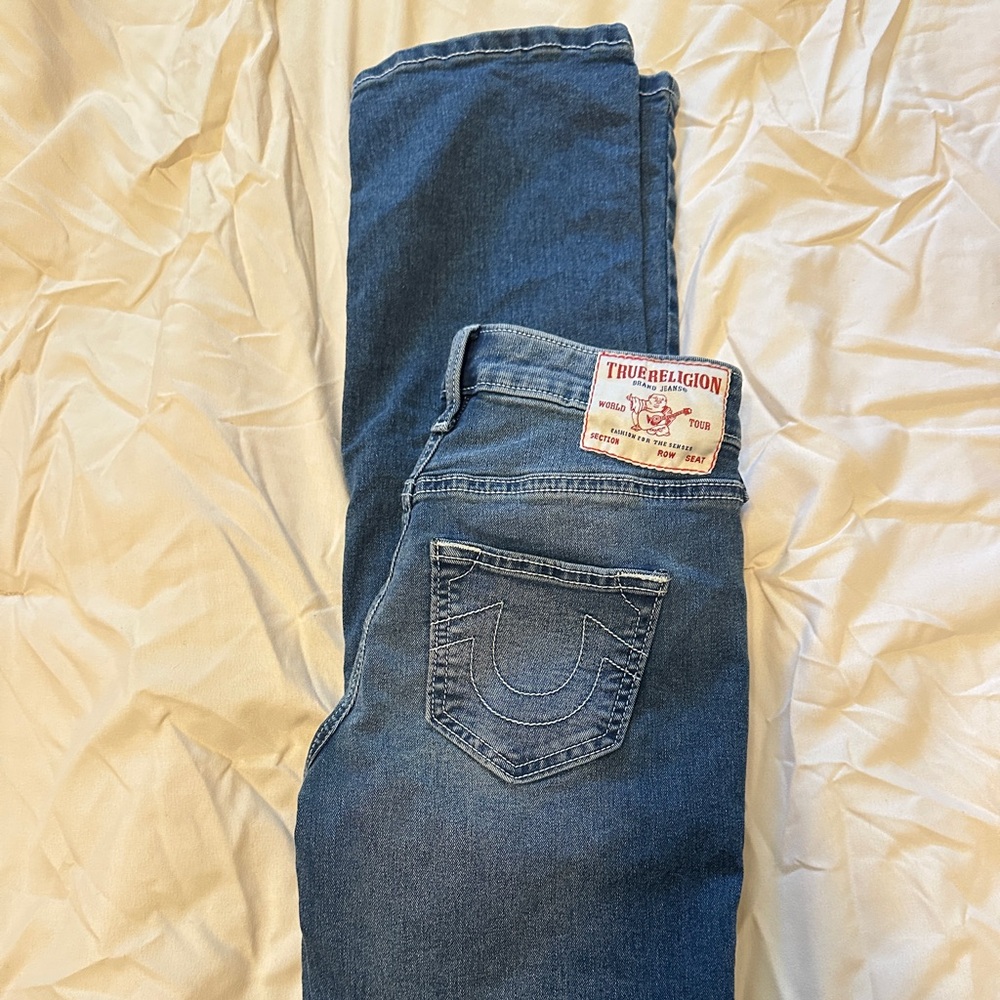 TRUE RELIGION BILLIE MID RISE STRAIGHT JEAN
